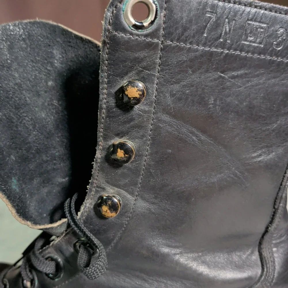 Vietnam Era Leather Combat Boots Mens Size 7N Biltrite Griplug Soles USA Utility